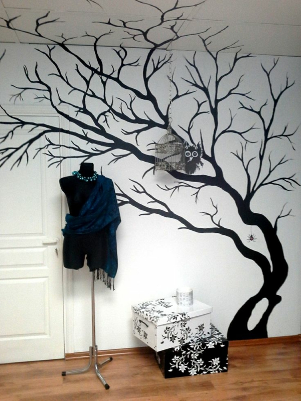 Prank nápady na stěny obtisk strom stromu