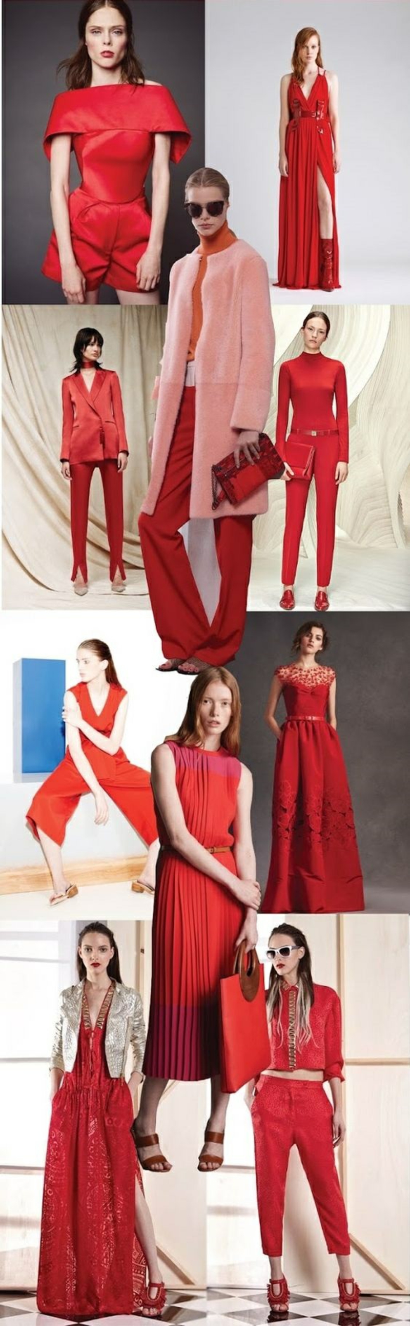Consejos de estilo Fashion Trends 2016 color de tendencia vestidos rojos