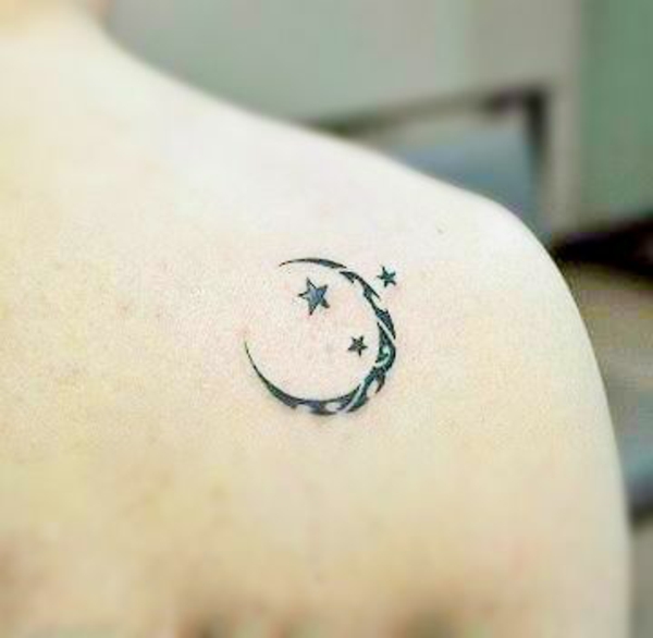 Tattoo hemel ster maan foto's