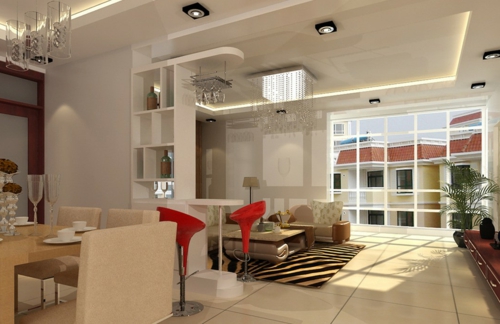 iluminación de techo moderno Diseño de gran techo en la sala de estar