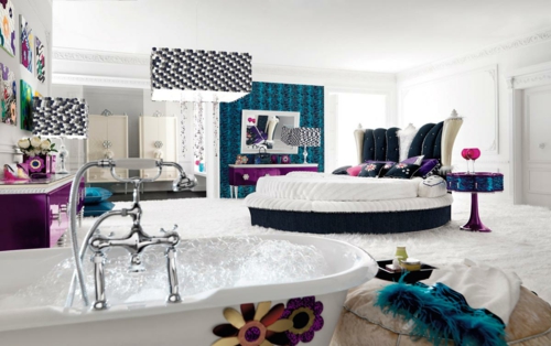 ideas de diseño de interiores de dormitorio de bañera para habitaciones juveniles