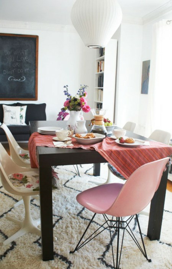 Διάφορα τραπεζαρία καρέκλες Deco δωμάτιο ροζ-τραπεζαρία