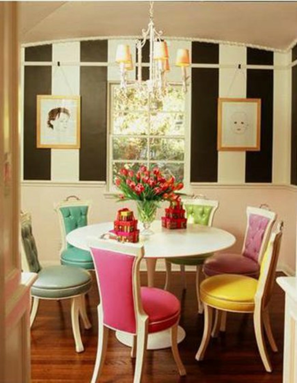 Διάφορες τραπεζαρίες καρέκλες διακόσμηση γλυκό δωμάτιο