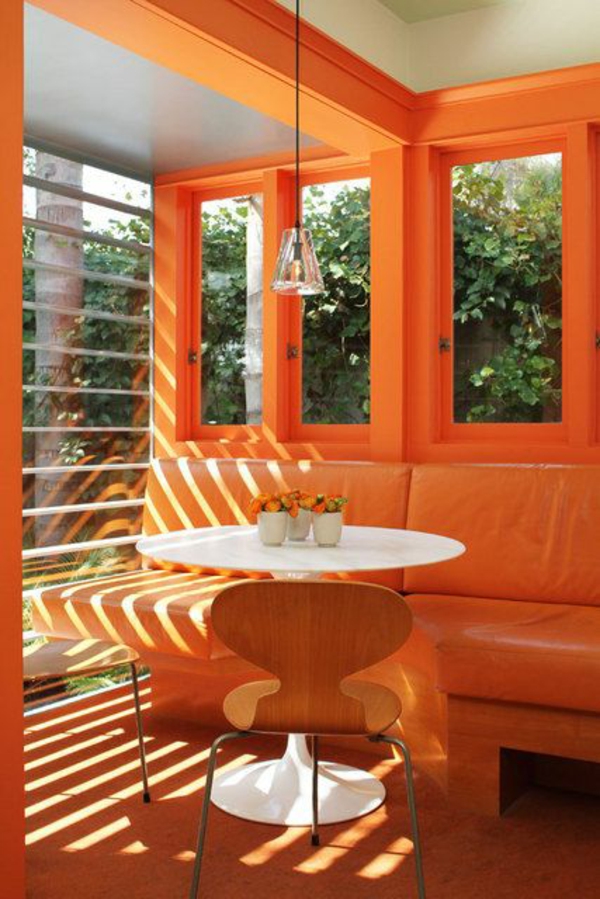 Стени оранжев цвят схема стени цветове прозорец отворен пространство