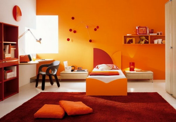 Стените наричат ​​идеи за оранжев стикер за декорация на стени