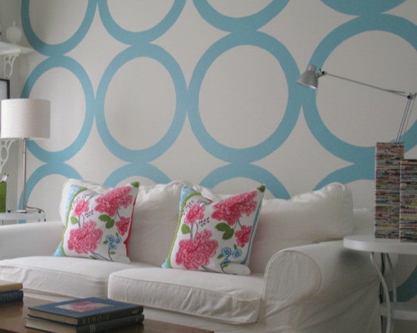 Ideas vivas para increíbles círculos azules de decoración de paredes
