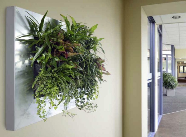 Plantes de décoration murale jardin vertical animé