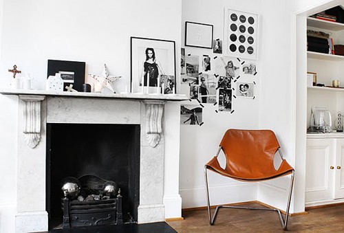 Nástěnné dekorace nápady obývací pokoj krb židle obrázky