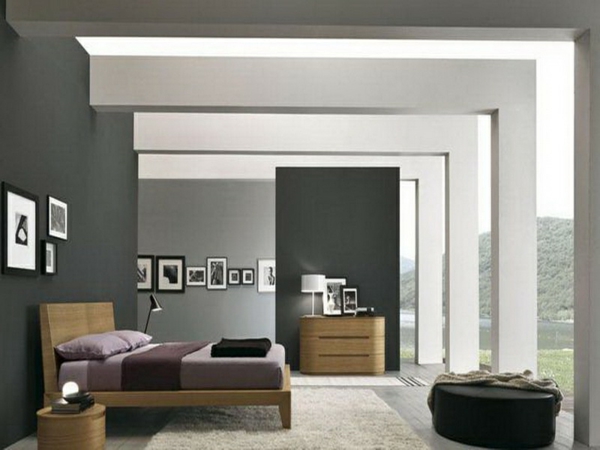 Стенни цветови нюанси на сива цветова схема модерни съвременни