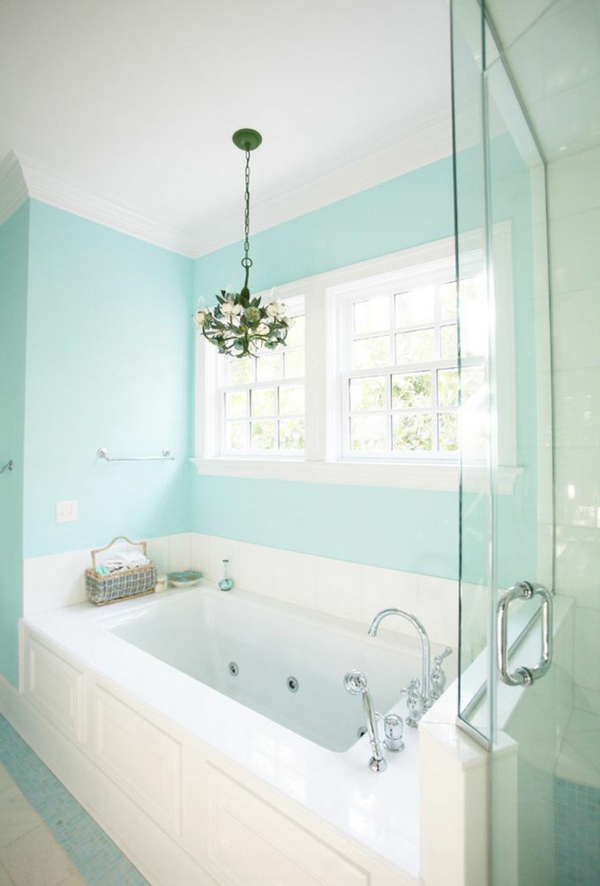 Wall color wall design bathtub