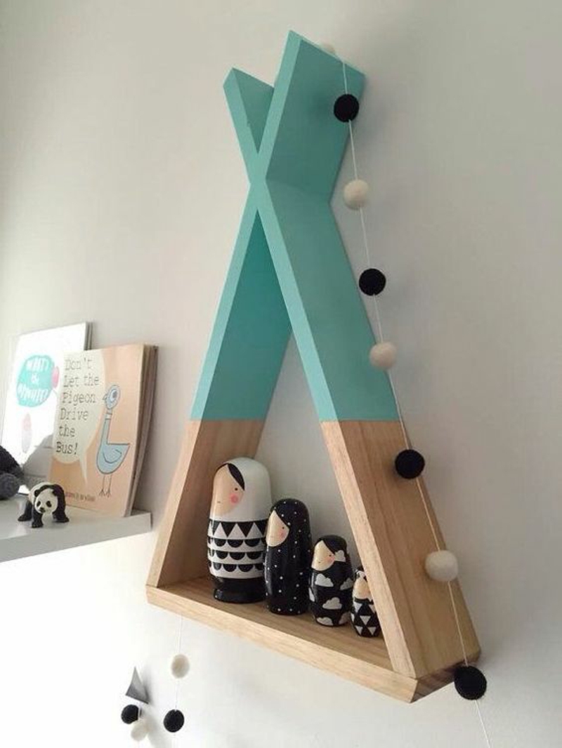 Wall shelf build yourself instruction DIY shelf build nursery furniture