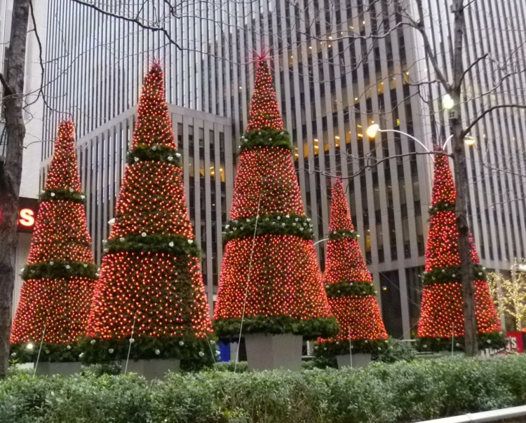 圣诞节纽约公共圣诞节装饰品冷杉木