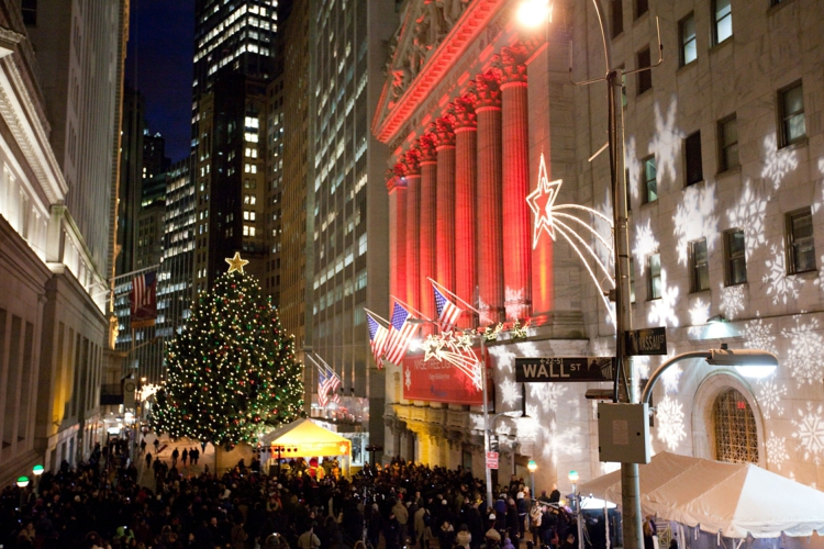 Kerst vieren in New York in openlucht