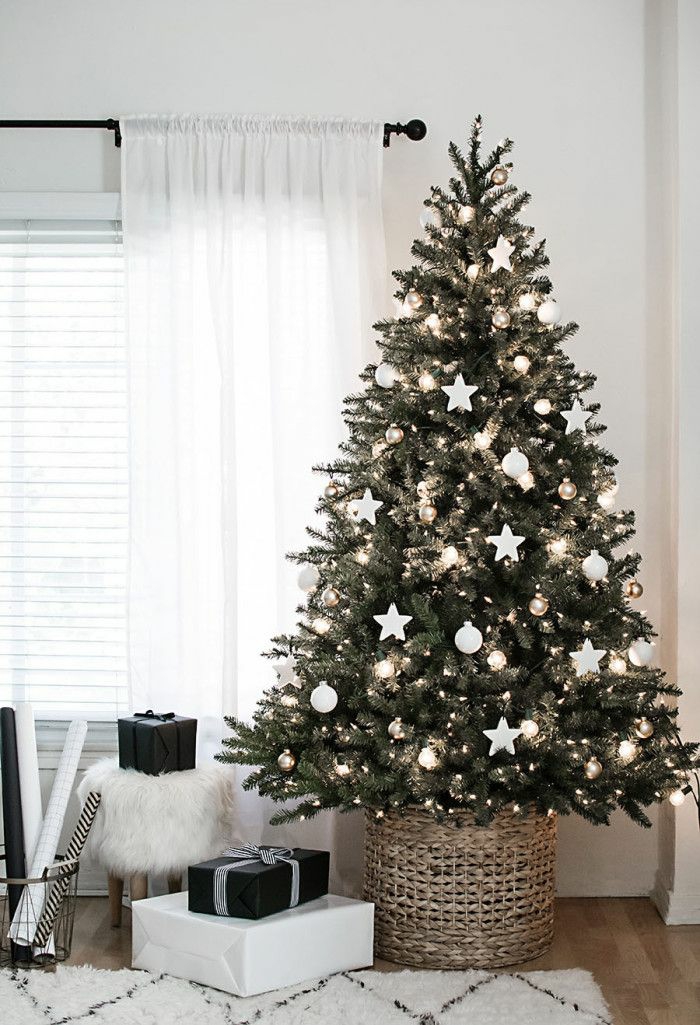 Juledekoration ideer traditionelt juletræ