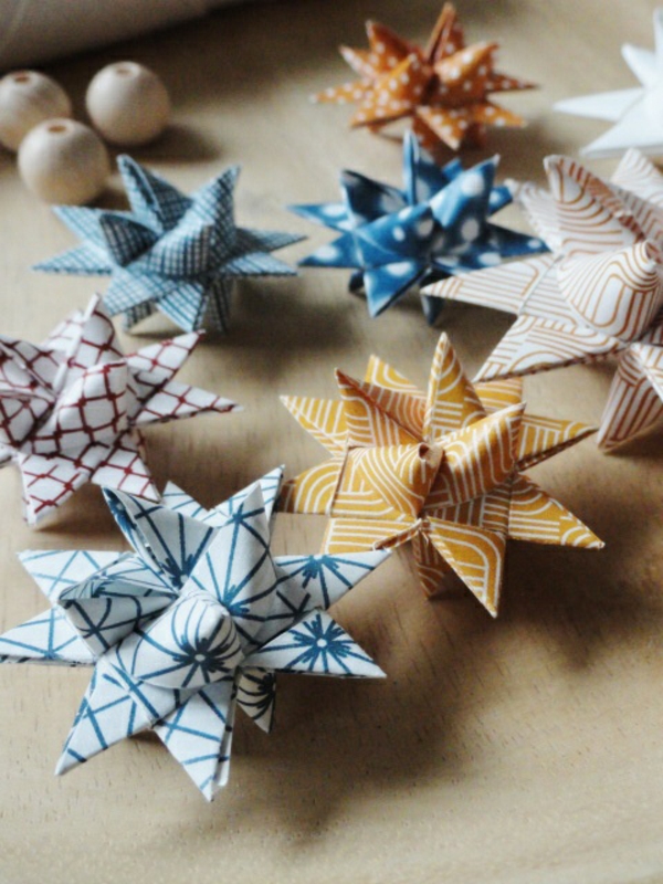 Kalėdų žvaigždės Tinkerio šablonai vaikams 3d efektas