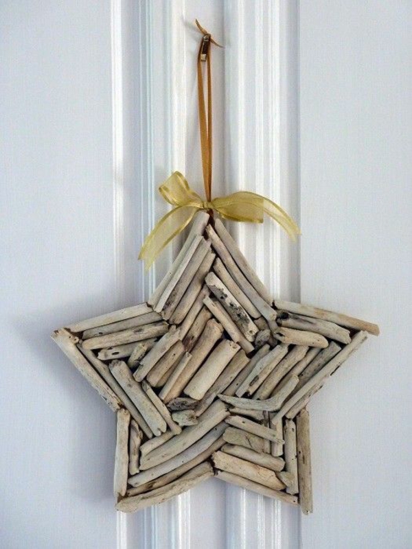 Kalėdų žvaigždės juostelės amatų šablonai vaikams medžio gabaliukai