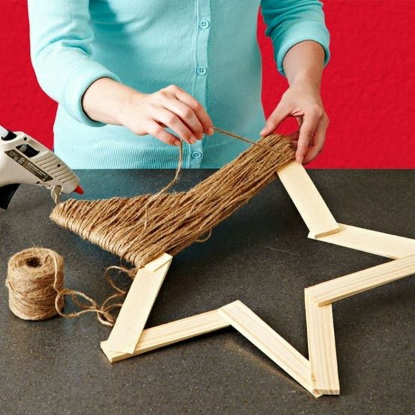 Μοντέλο Poinsettia σχεδίαση ξύλου πρότυπα παιδί σχοινί περιτύλιγμα