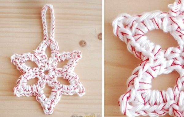 Étoiles de Noël bricolage modèles enfants tricot rose