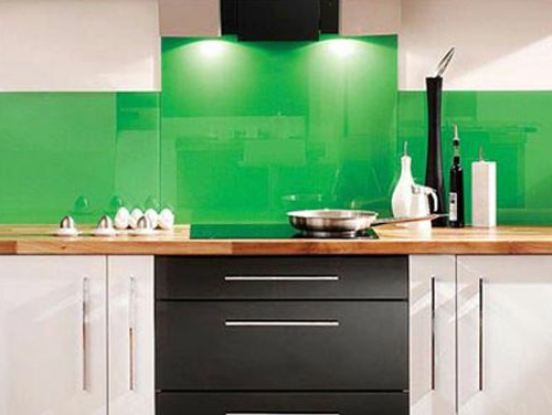 γυαλί κουζίνας splash γυαλιστερά χρώματα φωτεινό πράσινο γρασίδι