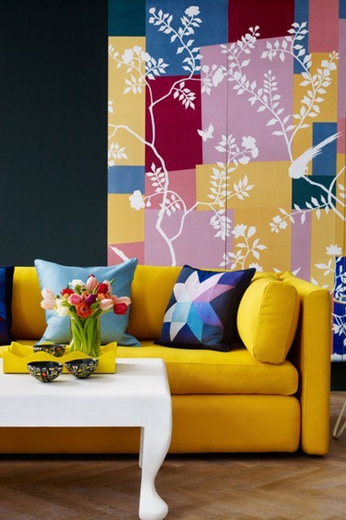 Ideas de sala de estar con sala de estar moderna de color