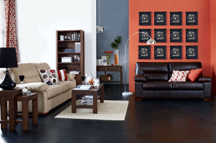 客厅设计与彩色现代客厅家具的例子