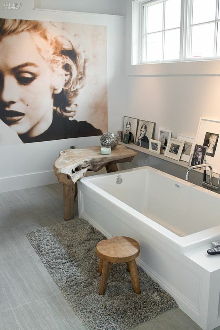 公寓设置浴室家具浴缸照片墙的想法