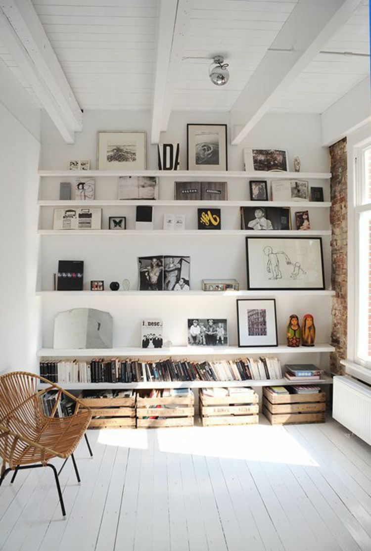 公寓设置照片墙制作想法木箱