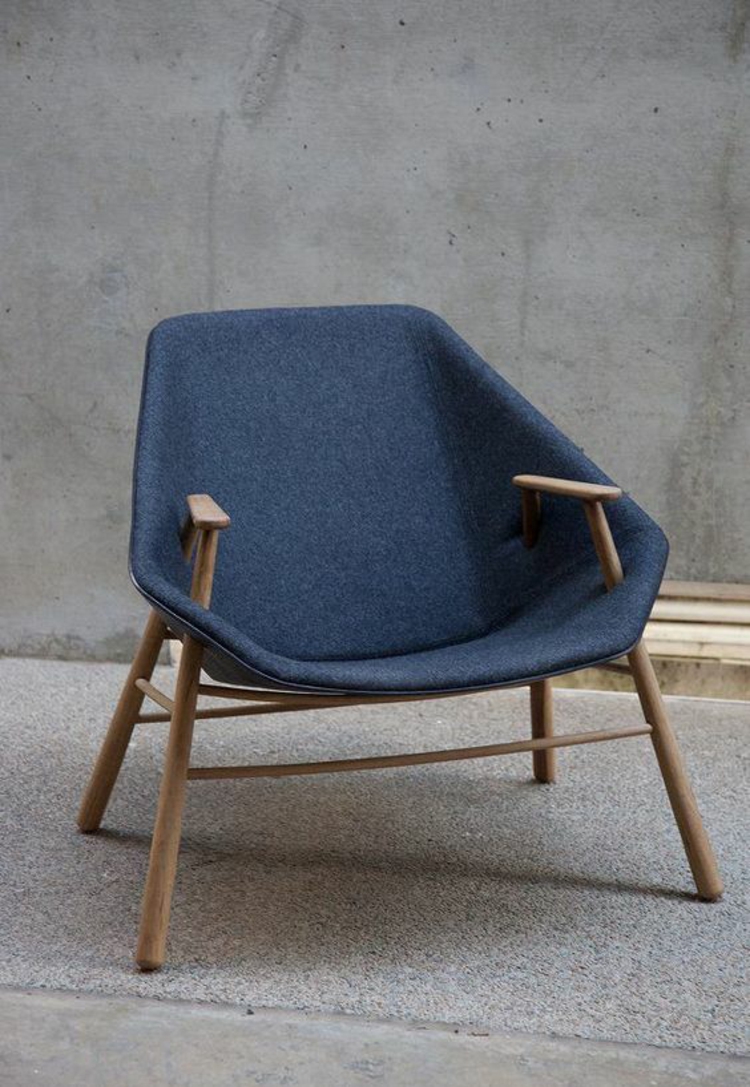 客厅椅子人体工学设计椅子设计师扶手椅蓝色