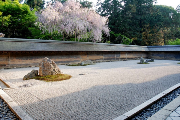 Zen zahradní kotviště Japonský zahradní strom
