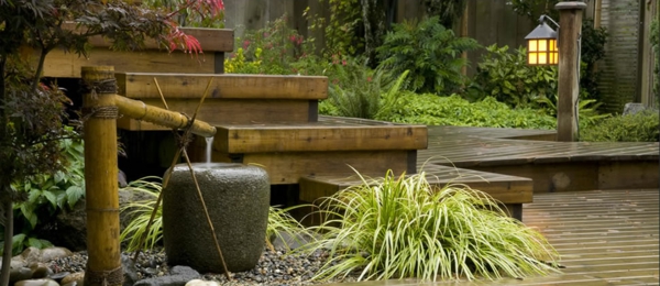 Zen zahradní přístřešek pro japonské zahradní schody