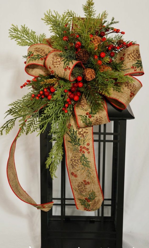 Коледни декорации снимки коледни цветя кафяви