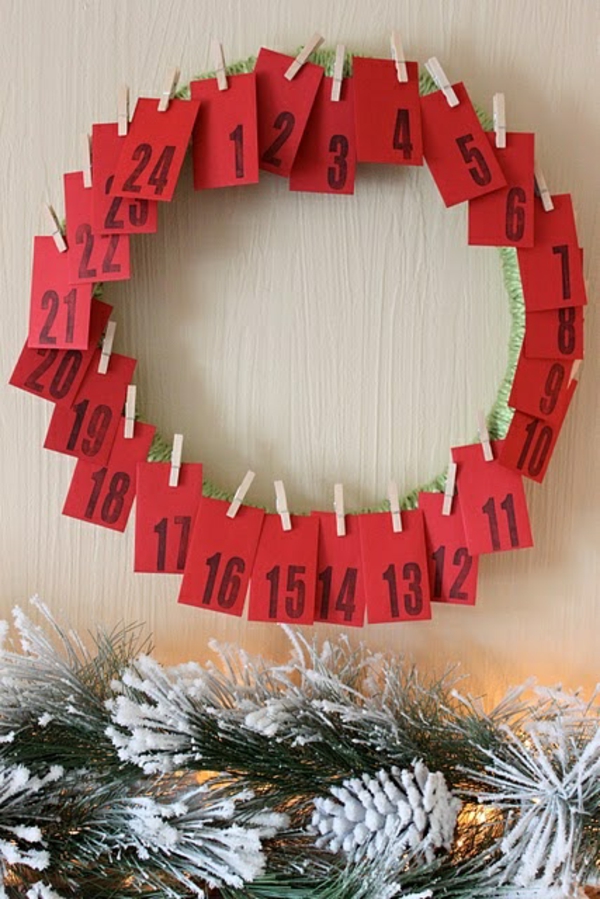 出现花圈挂圣诞节装饰创意出现日历