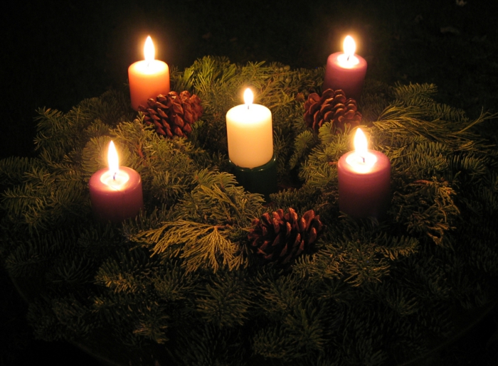 Advent wreath ideas simply wintry