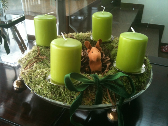 advent wreath ideas fresh guen moss reindeer loop