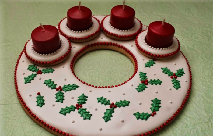 dekoravimas Kalėdų pyragas keptos obuolys