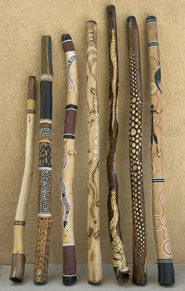 africa decorative deco wood painted sticks