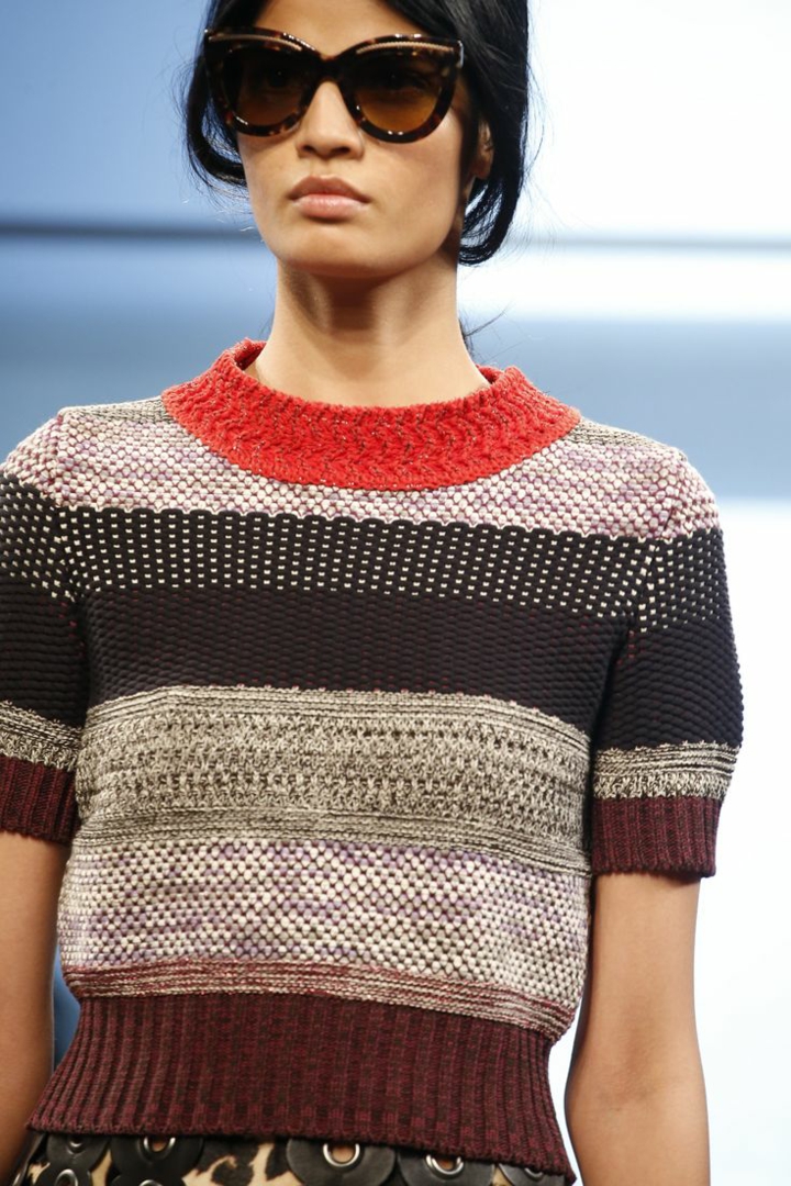 actuele knitwear Bottega Veneta damessweater strepen