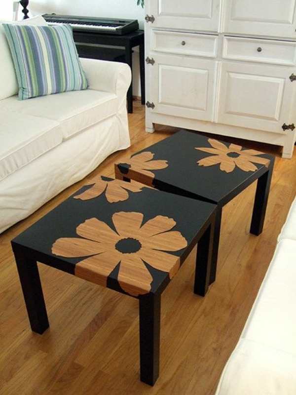 remodeler vieux meubles commode en bois pimenter jusqu'à la conception de la fleur