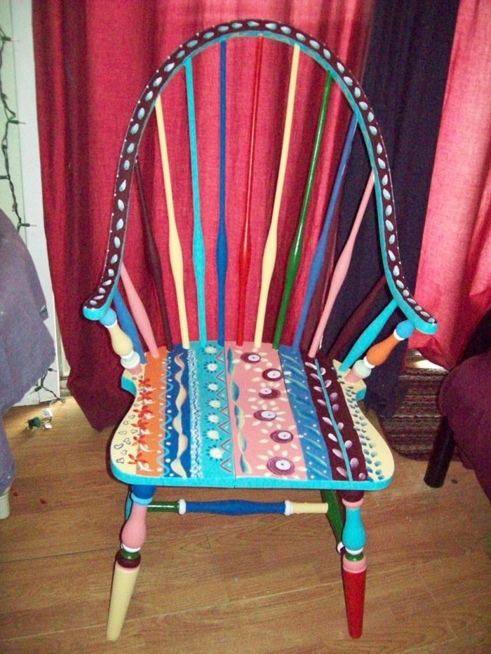 vieilles chaises décorer vieux meubles épices upcycling idées diy idées déco idées artisanat idées 15