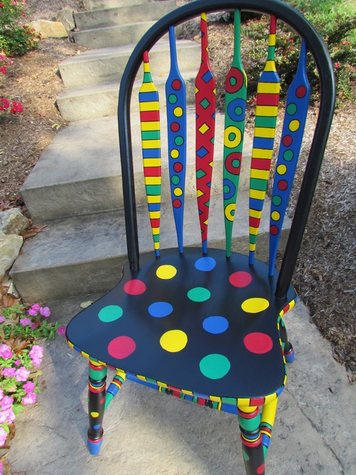 vieilles chaises décorer vieux meubles épices upcycling idées bricolage idées déco idées artisanat idées 29