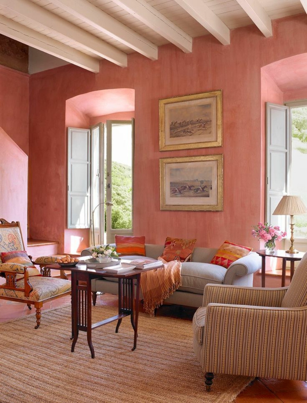 стара розова стена боя стая дневна класически дървени греди