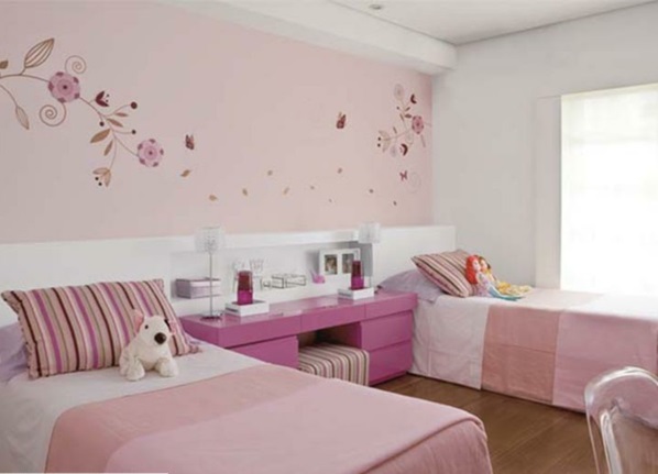 oude rose wall paint woonkamer klassieke vintage kinderkamer meisje