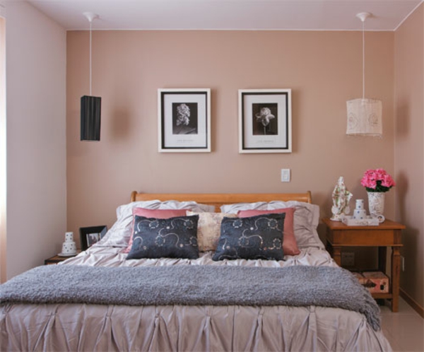 gamle rose væg maling stue klassisk vintage soveværelse seng