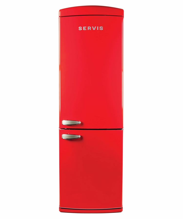 Amerikaanse koelkasten Servis rood