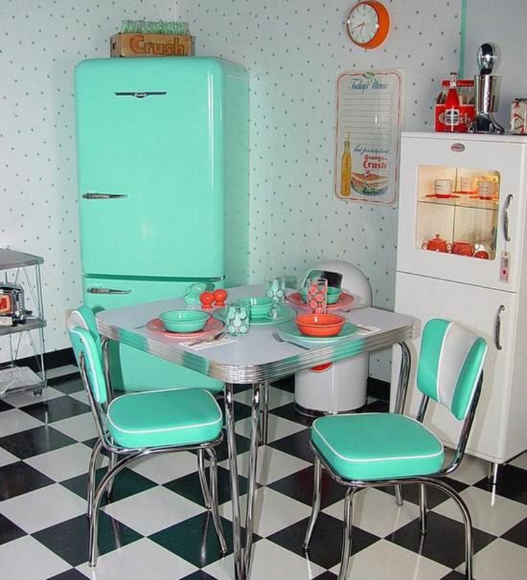 American retro frigidere retro bucătărie înființat
