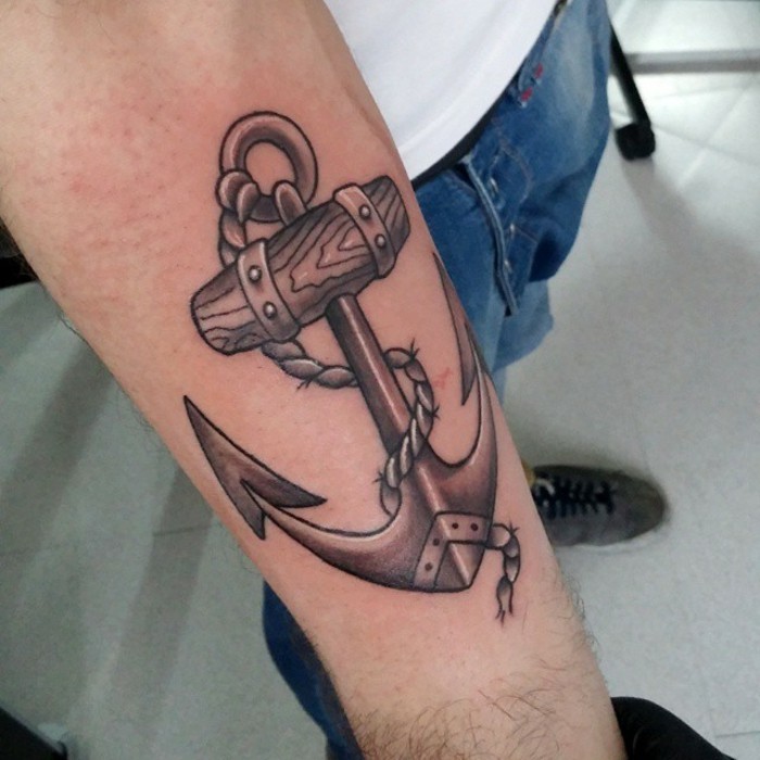 anker tatovering idé mænd overarm