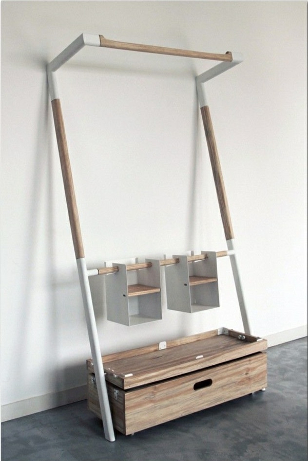 更衣室本身构建木制抽屉的创意工艺创意