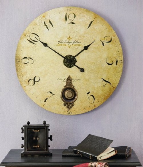 antiguo reloj de pared deco ideas números árabes bebé cambiador negro