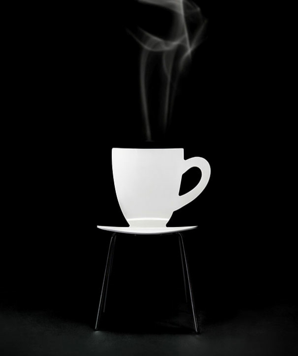 Umělecká kreativní design židle modelu kávy
