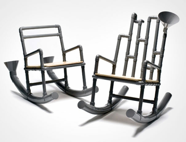 Umělecká kreativní návrhářská židle inspirace na pláži
